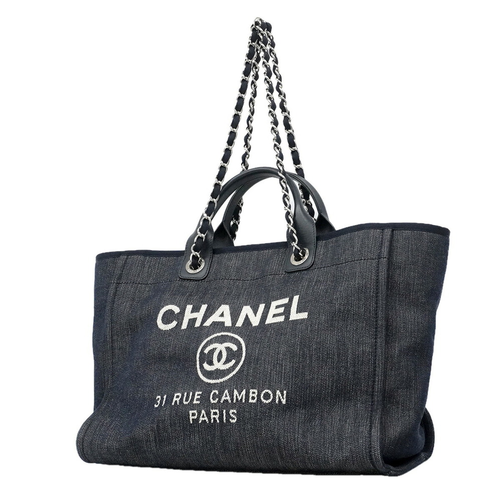 Chanel Deauville Denim Chain Tote Bag (2-way bag for women)